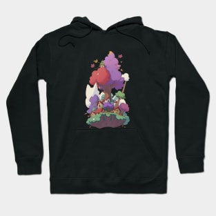 Kawaii Autumn Island Clouds Village Hoodie